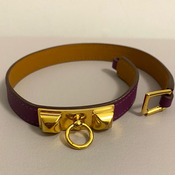 Authentic Hermes Rivale double tour leather bracelet - Picture 8 of 8